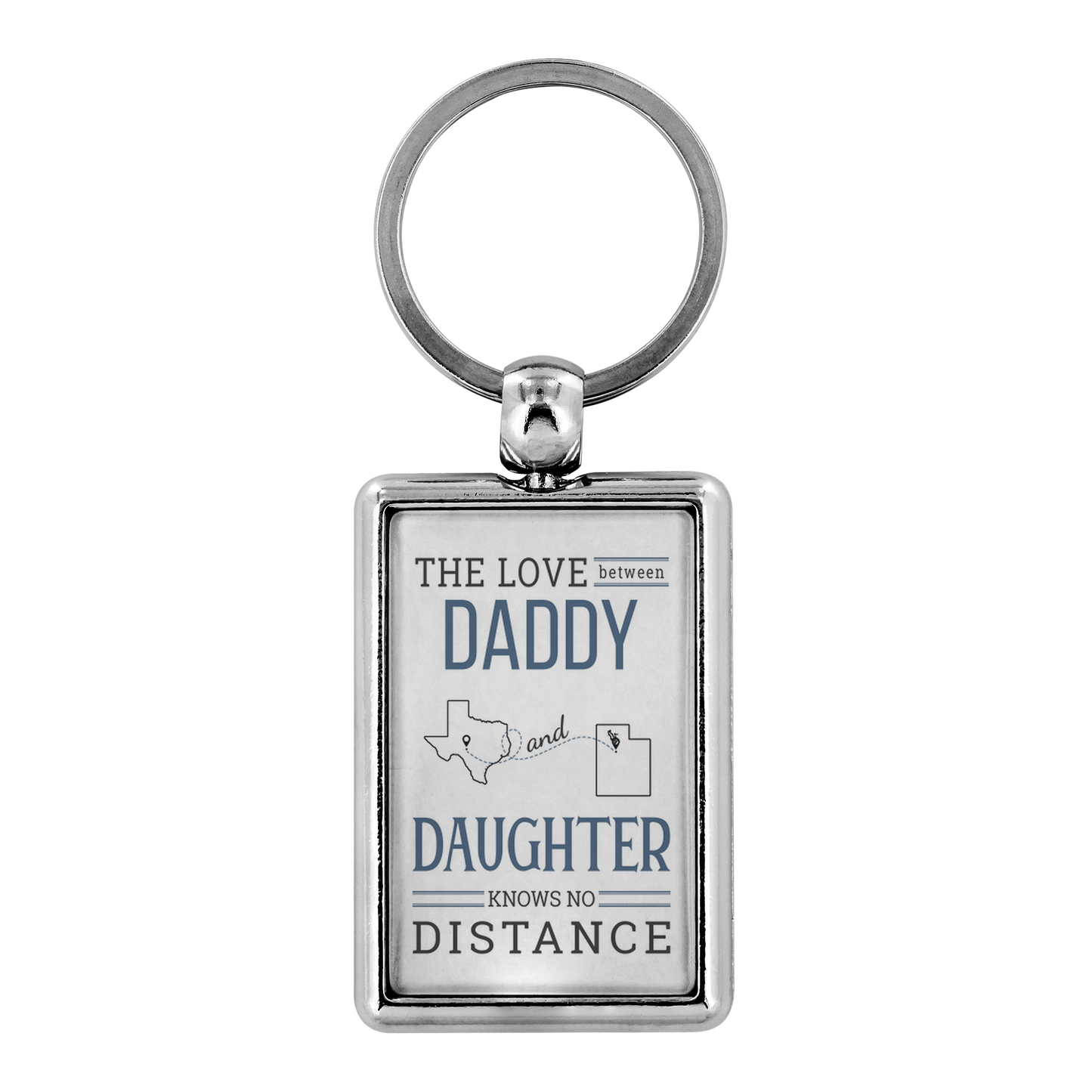 KC-21475645-sp-29169 - [ Texas | Utah ] (TL_Keychain) Father Day Keychain From Daughter - The Love Between Daddy A