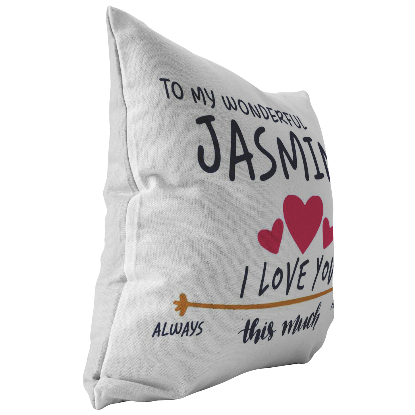 PL-21251000-sp-39728 - [ Jasmine | 1 | 1 ] (PI_ThrowPillowCovers) Valentines Day Pillow Covers 18x18 - to My Wonderful Jasmine