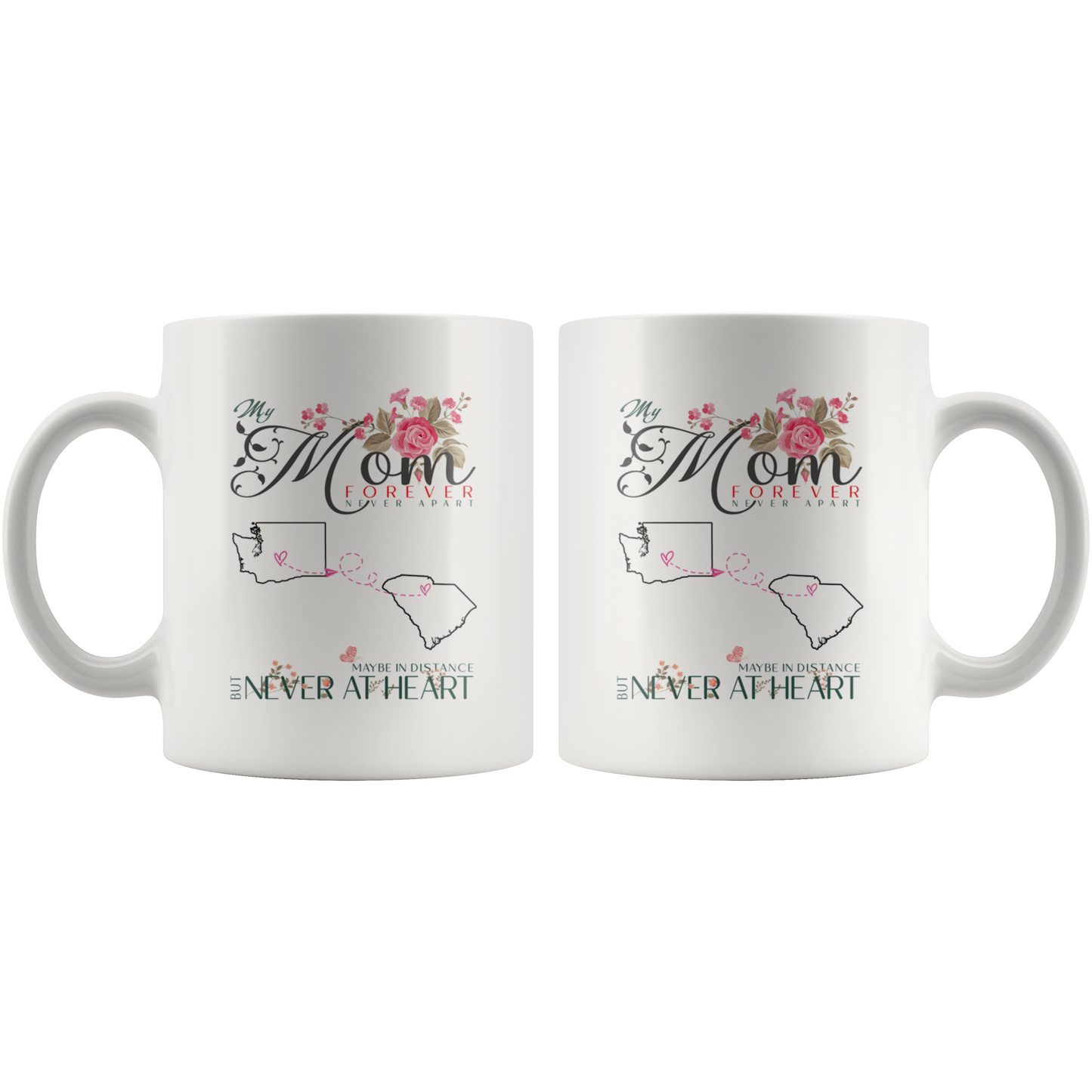 M-20447658-sp-23631 - [ Washington | South Carolina | 1 ]Mothers Day Gifts Coffee Mug Distance Washington South Carol