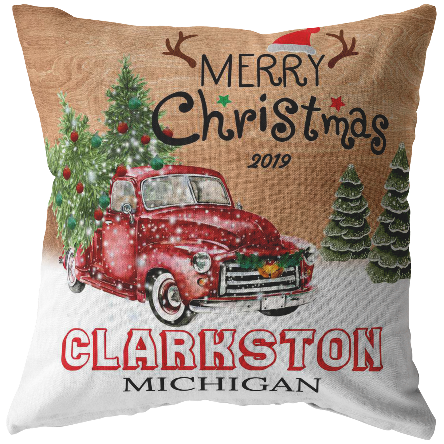 PL-20885835-sp-20318 - Merry Christmas Clarkston Michigan MI State 2019 - Home Deco