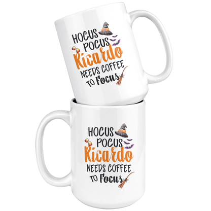 ND-20837742-sp-25659 - [ Ricardo | 1 | 1 ] (mug_15oz_white) Hocus Pocus Ricardo Needs Coffee To Focus - Halloween Coffe