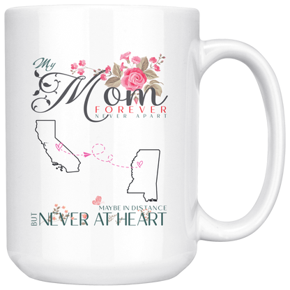 M-20321571-sp-23756 - [ California | Mississippi ]Personalized Mothers Day Coffee Mug - My Mom Forever Never A