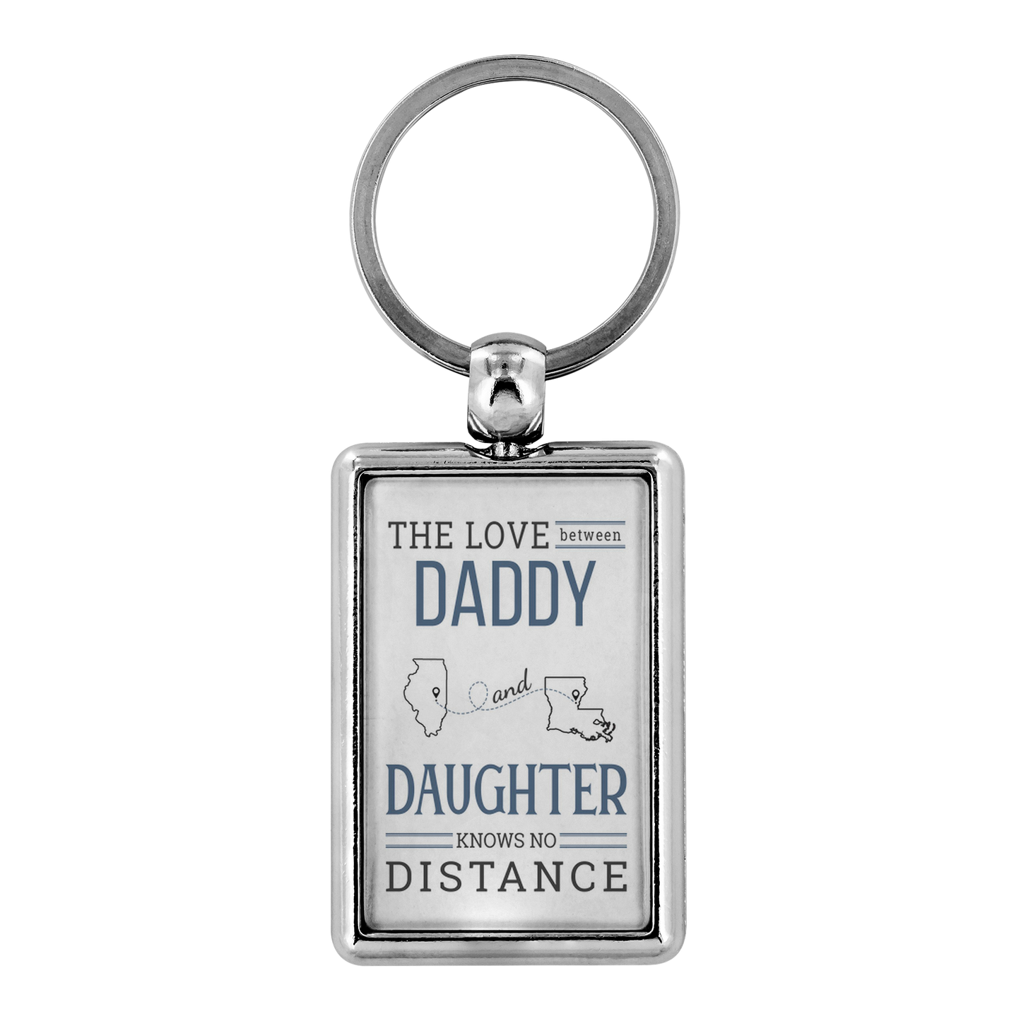 KC-21475585-sp-28803 - [ Illinois | Louisiana ] (TL_Keychain) Father Day Keychain From Daughter - The Love Between Daddy A
