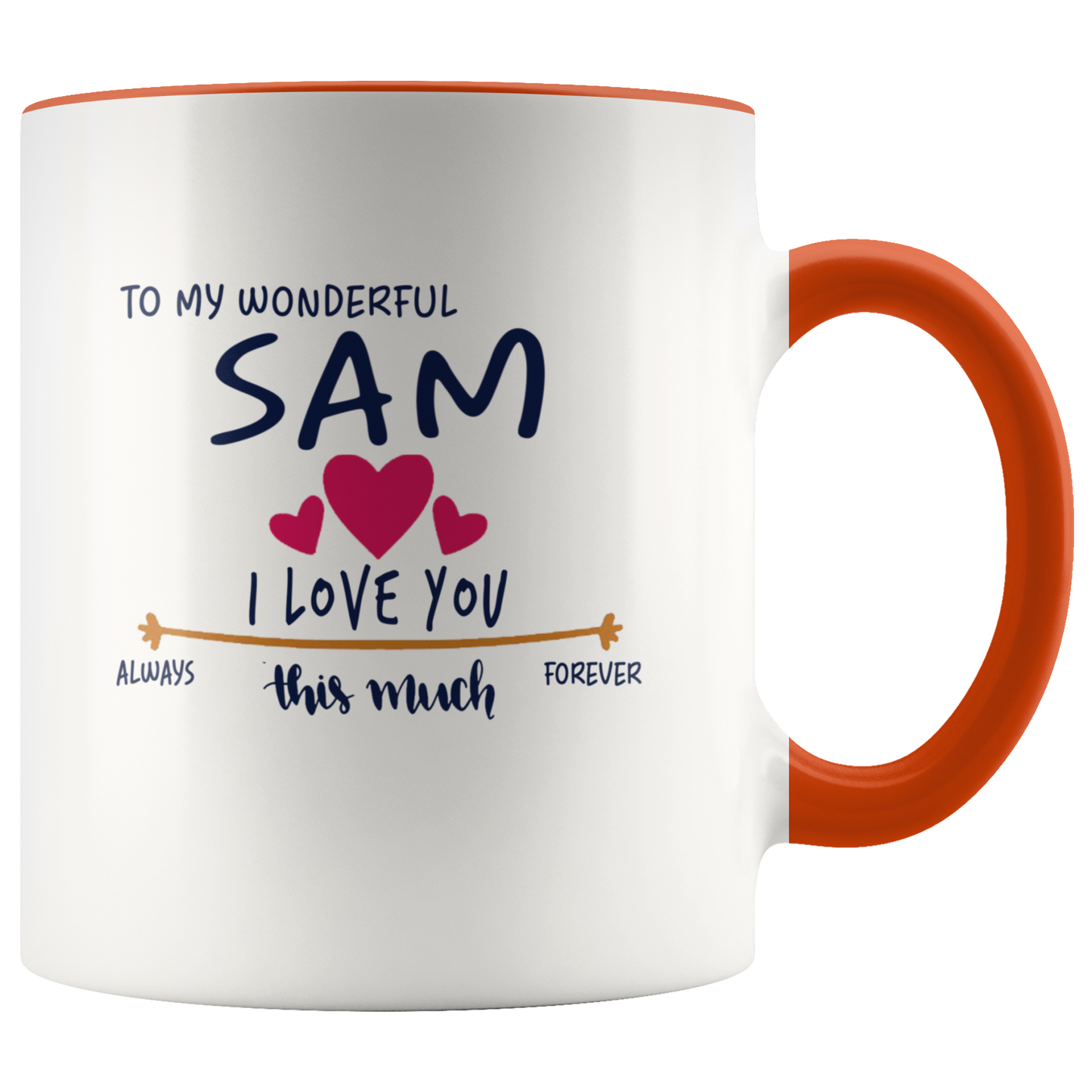 M-21260667-sp-23224 - Valentines Day Coffee Mug with Name Sam - to My Wonderful Sa