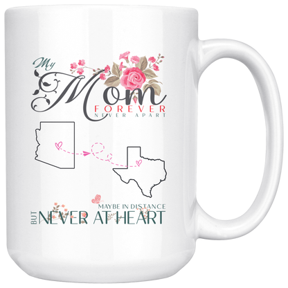 M-20321571-sp-23519 - [ Arizona | Texas ]Personalized Mothers Day Coffee Mug - My Mom Forever Never A