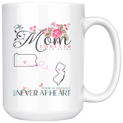M-20321571-sp-23810 - [ Pennsylvania | New Jersey ]Personalized Mothers Day Coffee Mug - My Mom Forever Never A