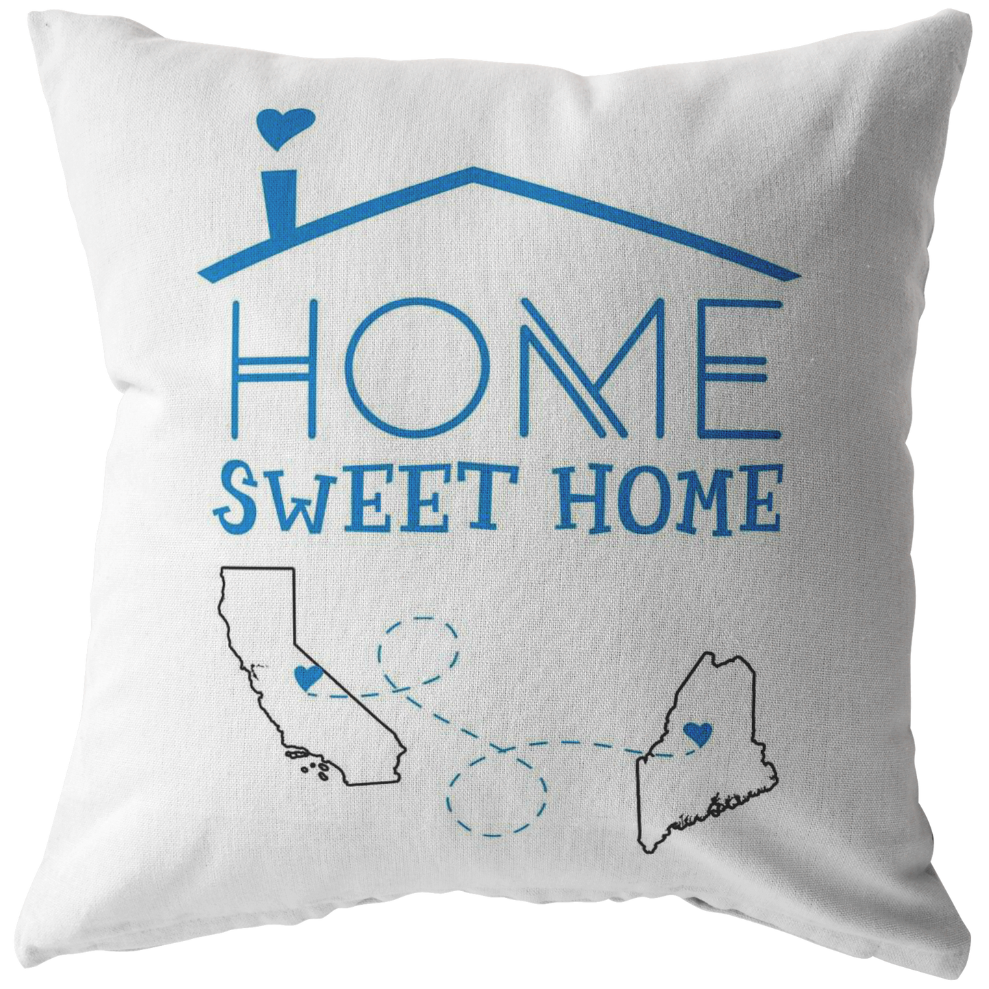 ND-pl20421661-sp-22738 - Map Throw Pillow Covers California Maine - Home Sweet Home C