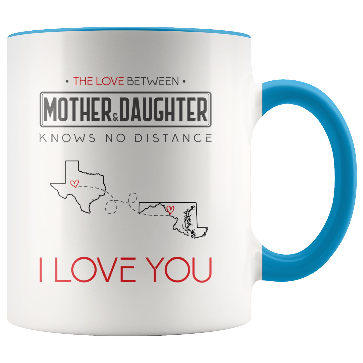 ND-21313864-sp-24254 - [ Texas | Maryland ]Mom And Daughter Accent Mug 11 oz Red - The Love Between Mot