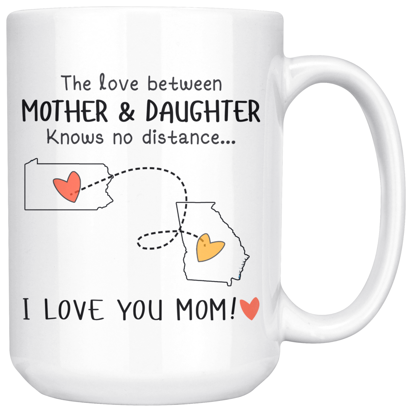 HNV-CUS-GRAND-sp-25929 - [ Pennsylvania | Georgia ] (mug_15oz_white) Mothers Day Gifts Personalized Mother Day Gifts Coffee Mug F