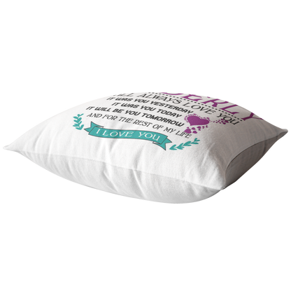 P-20414692-sp-30560 - [ Kimberly | 1 ] (PI_ThrowPillowCovers) FamilyGift for Her - to My Gorgeus Amazing Kimberly I Will A