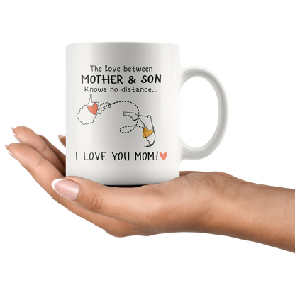 HNV-CUS-GRAND-sp-26898 - [ West Virginia | Florida ] (mug_11oz_white) Mothers Day Gifts Personalized Mother Day Gifts Coffee Mug F