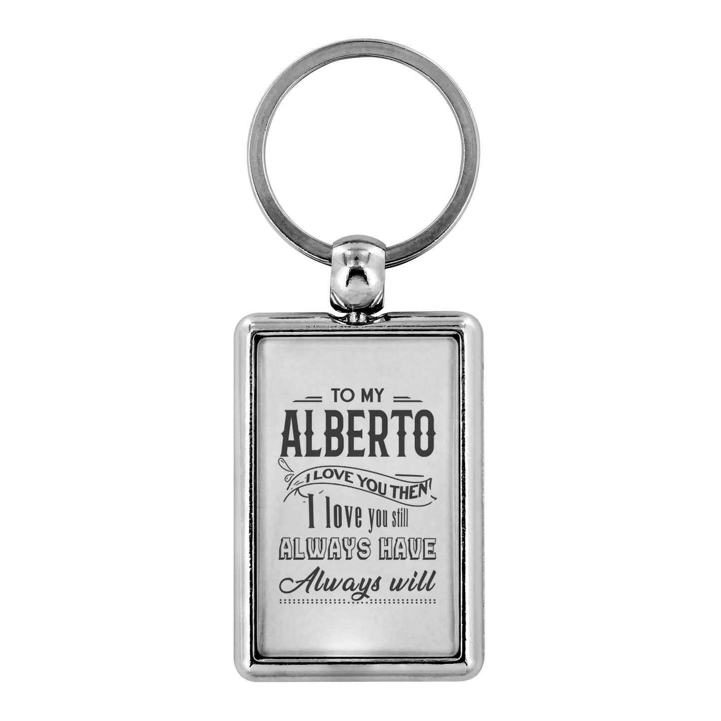 KC-21244746-sp-30917 - [ Alberto | 1 | 1 ] (TL_Keychain) Keychain For Boyfriend With Name Alberto - To My Alberto I L