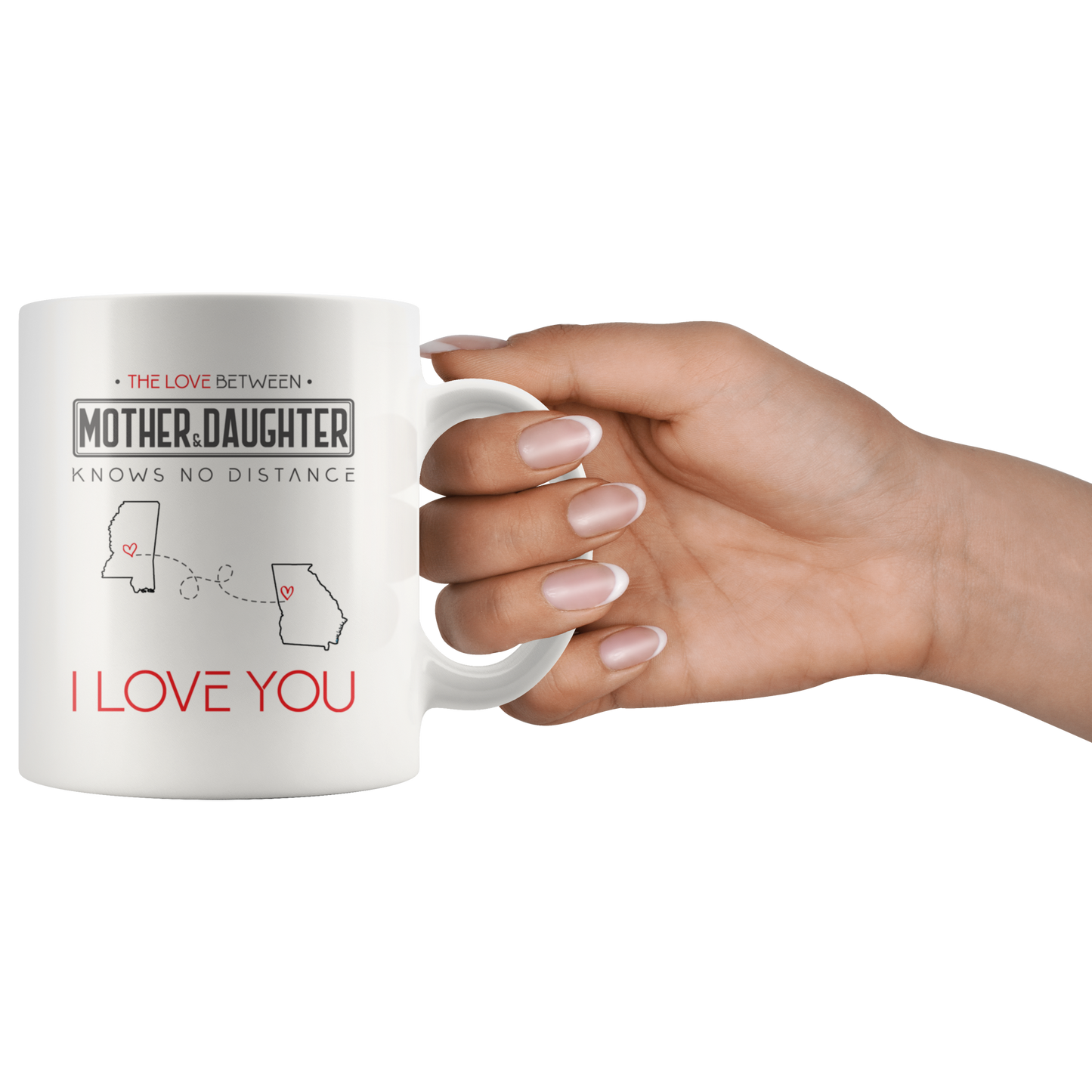 ND20430056-sp-23696 - [ Mississippi | Georgia | 1 ]Christmas Gift From Daughter Mug 11oz - The Love Between Mot