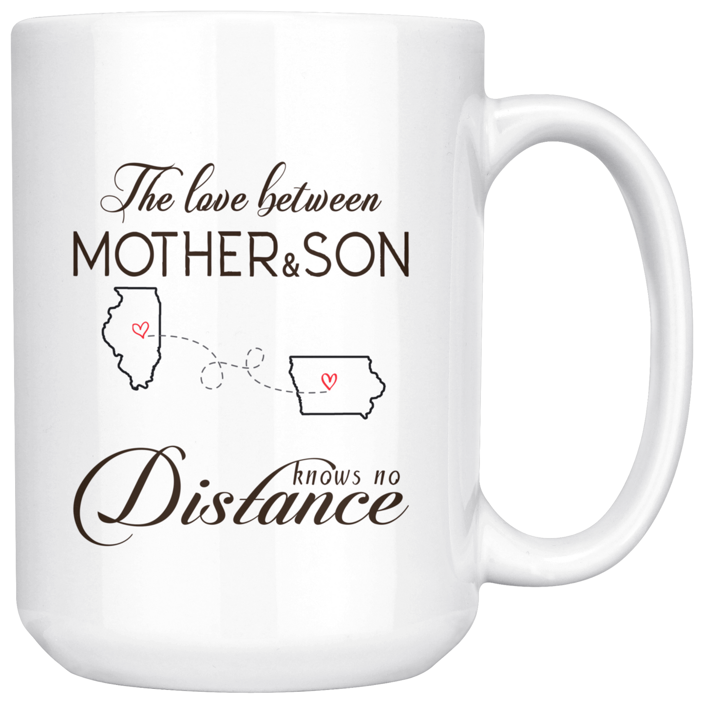 ND20604535-15oz-sp-17617 - Personalized Long Distance State Coffee Mug - The Love Betwe