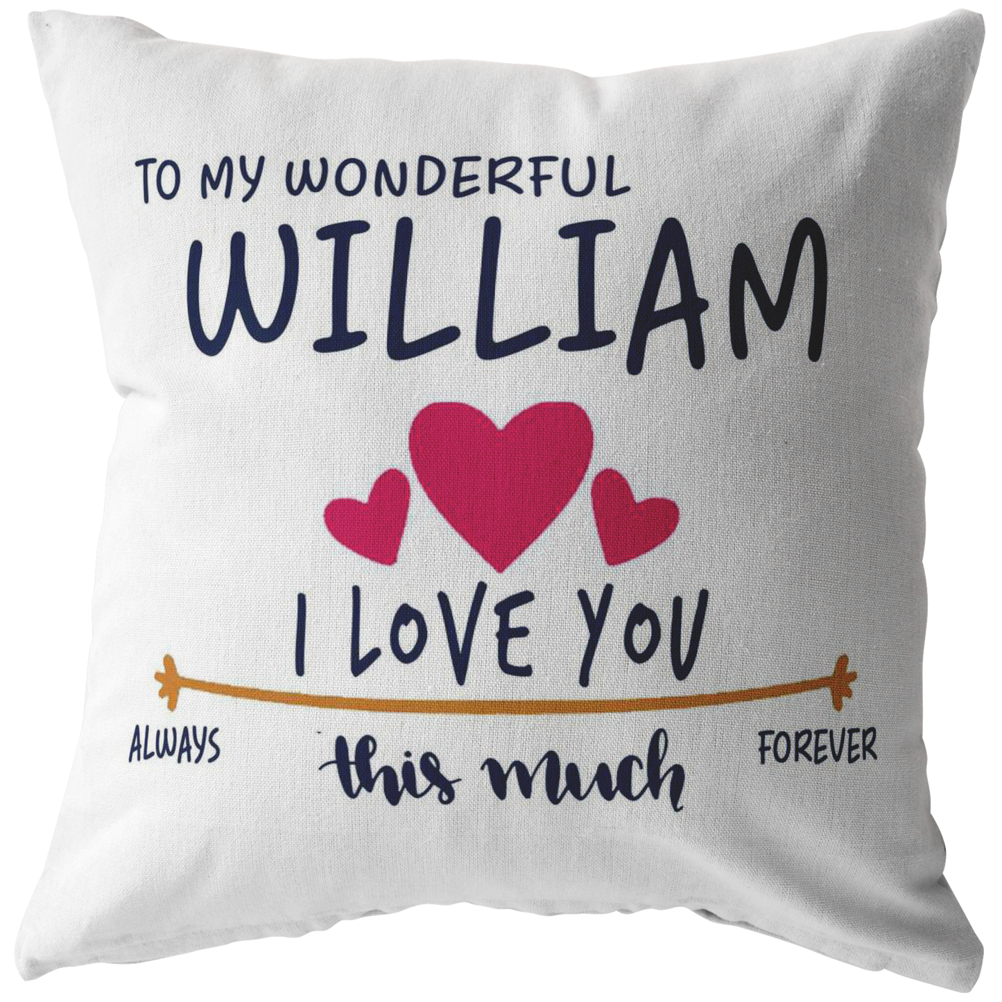 PL-21252279-sp-22045 - Valentines Day Pillow Covers 18x18 - to My Wonderful William