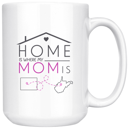 ND20655978-sp-23743 - [ Colorado | West Virginia ]Long Distance Mothers Day Mug Colorado West Virginia - Home