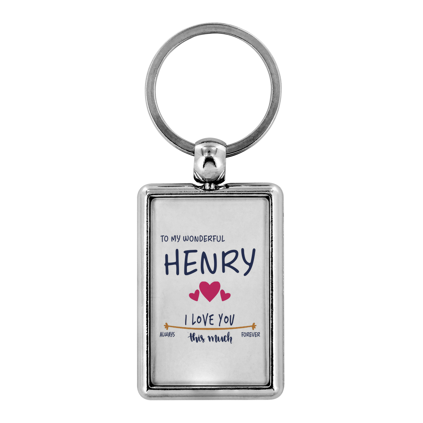 KC-21391257-sp-28498 - [ Henry | 1 | 1 ] (TL_Keychain) Valentines Day Keychain With Name Husband - To My Wonderful