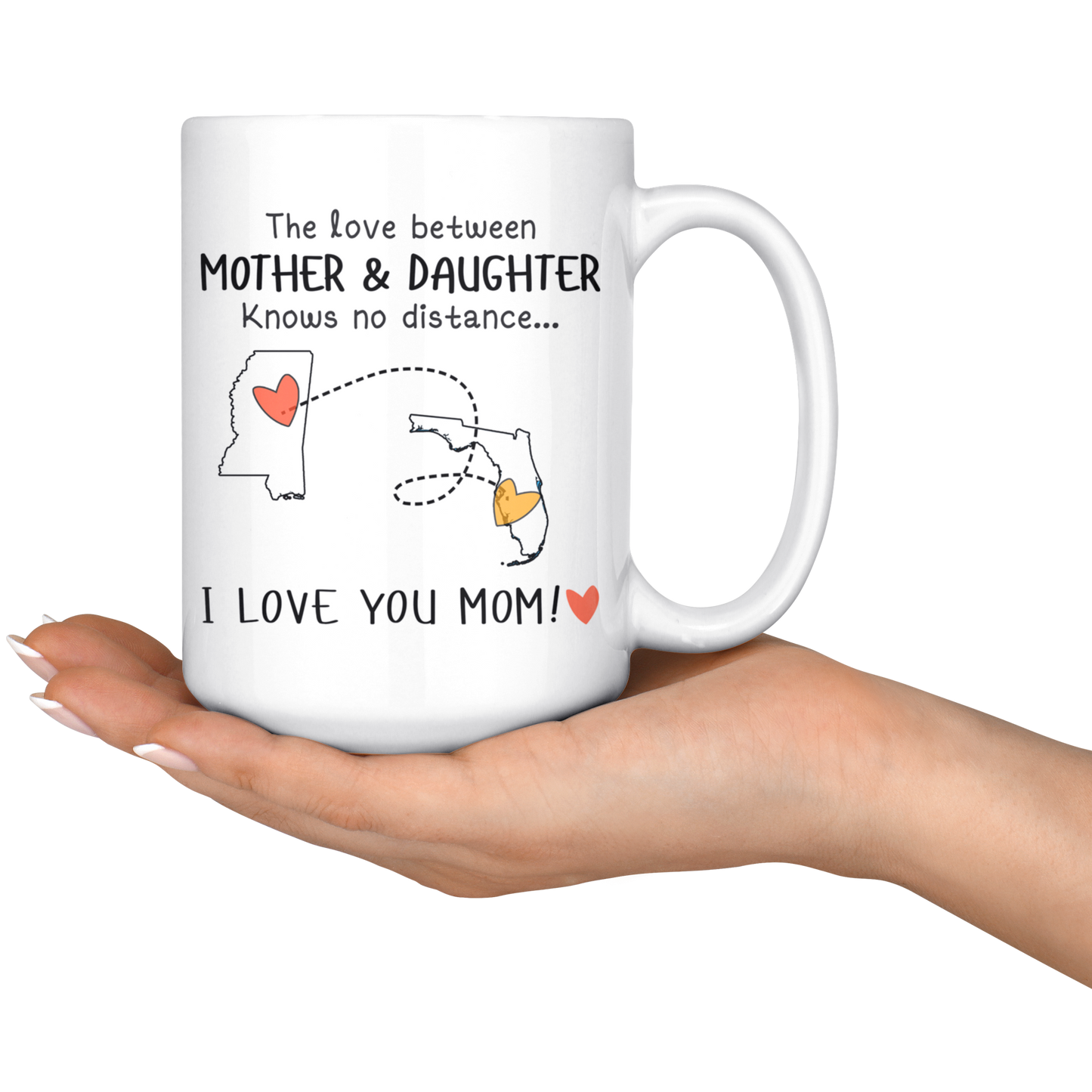 HNV-CUS-GRAND-sp-25833 - [ Mississippi | Florida ] (mug_15oz_white) Mothers Day Gifts Personalized Mother Day Gifts Coffee Mug F